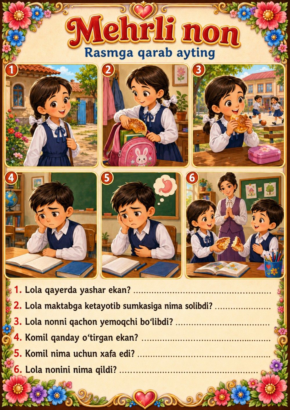 Mehrli non — rasmli hikoya