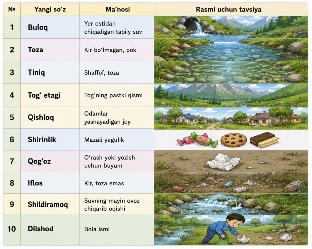 Yangi so'zlar